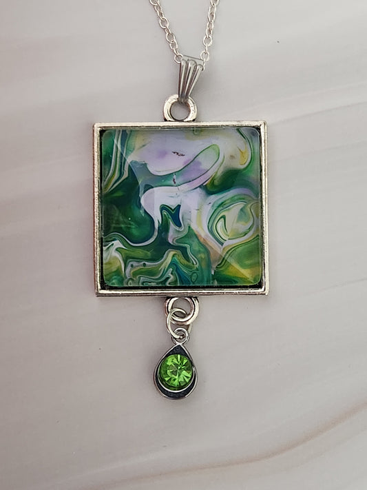 Multi-Green Charm Pendant