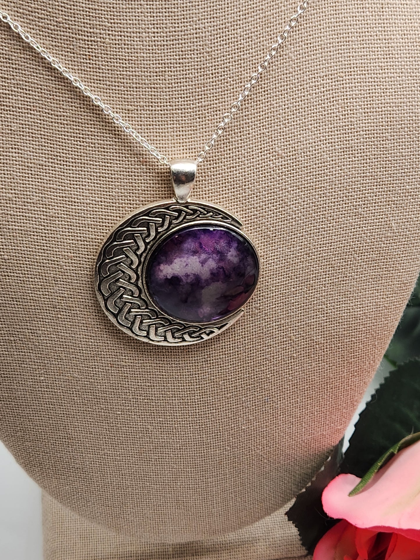 Over The Moon Purple Pendant
