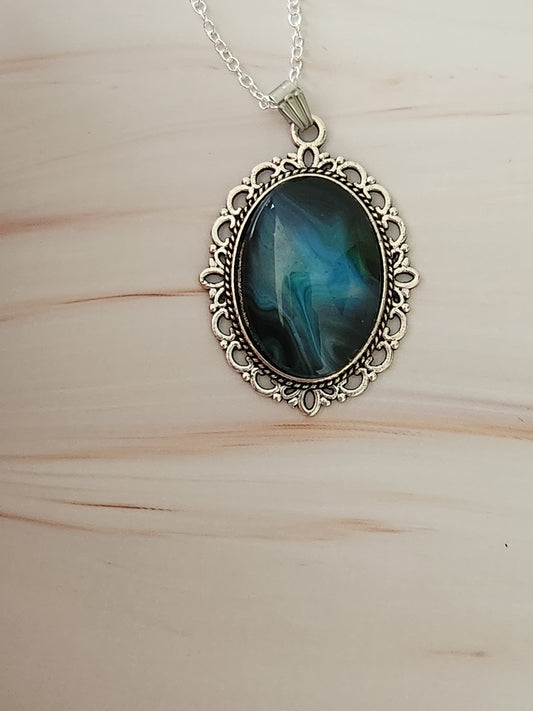 Mystic Blue Swirl Pendant